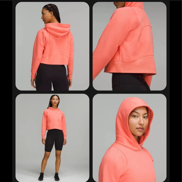 💕LULULEMON LOUNGEFUL CROPPED HOODIE/JACKET-RASPBERRY CREAM-14💕 - Picture 2 of 16
